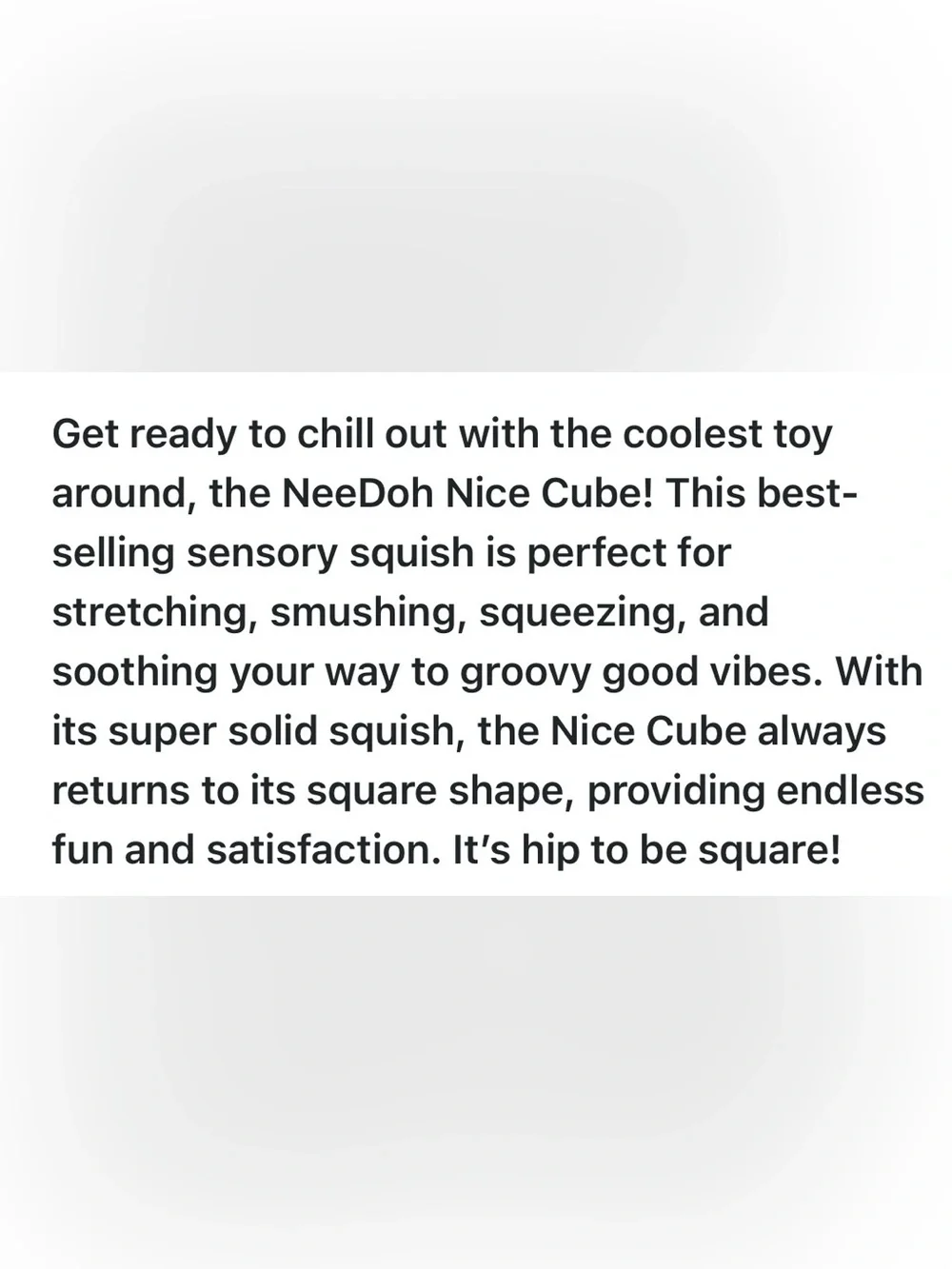 SCHYLLING NEEDOH TRENDING BLUE NICE CUBE SUPER SOLID SQUEEZE TOY NEW IN BOX